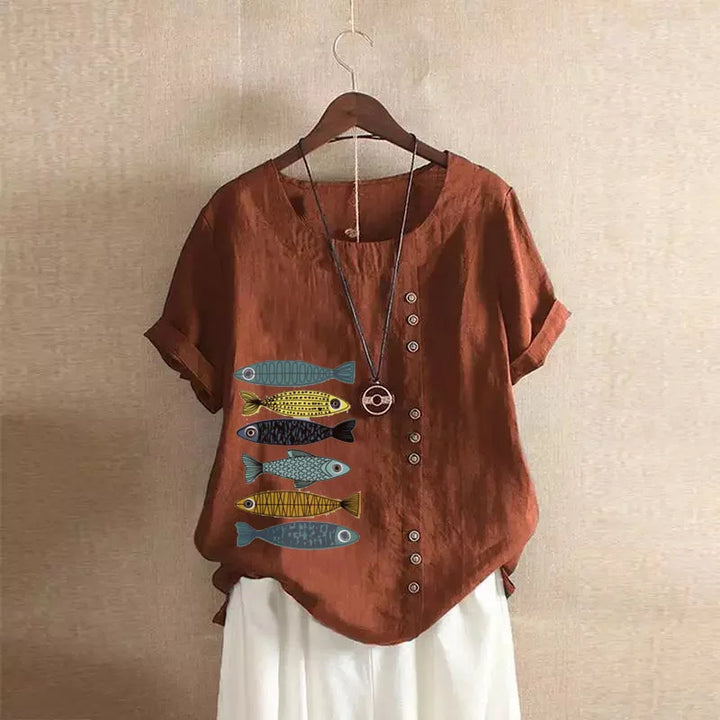 Yelena - Soft Linen Blouse