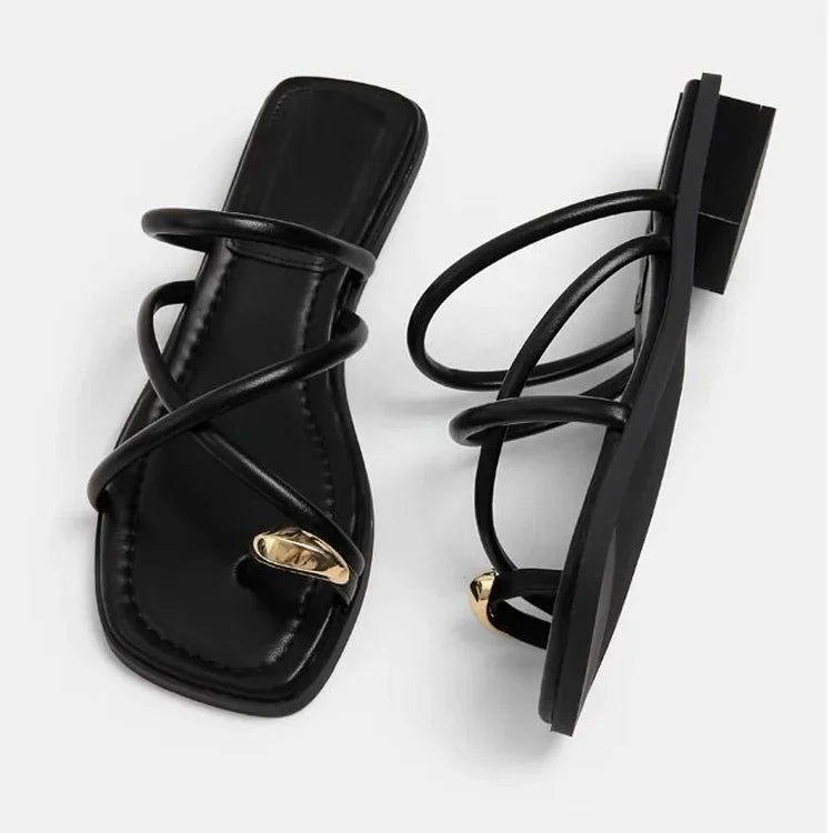 Gloria - Sleek Leather Sandals