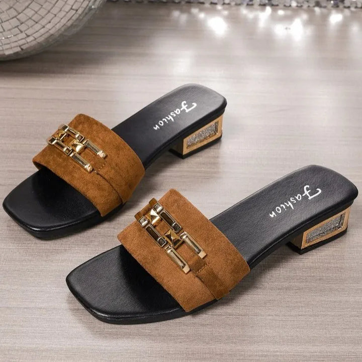 Umara - Elegant Velvet Sandals