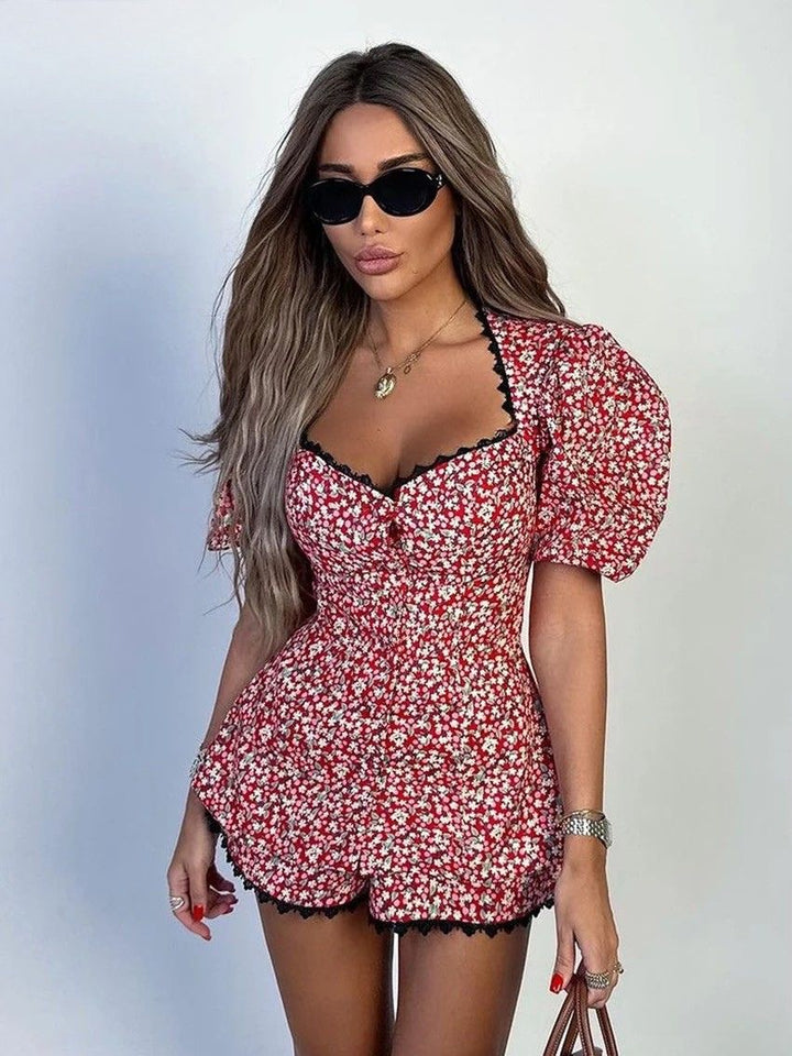 Chloe - Chic Floral Romper