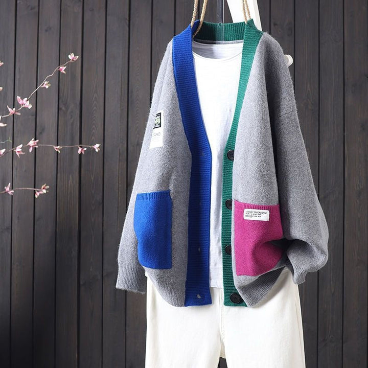 Juliet - Cozy Color-Block Cardigan