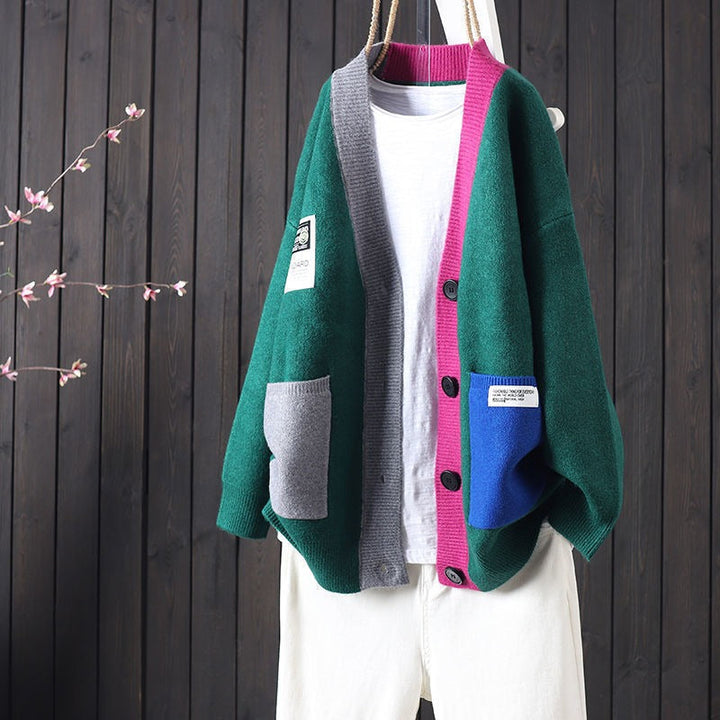 Juliet - Cozy Color-Block Cardigan