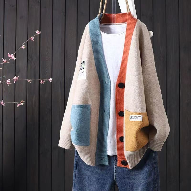 Juliet - Cozy Color-Block Cardigan