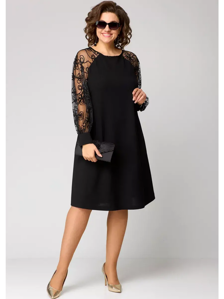 Elsie - Elegant Sheer Midi Dress