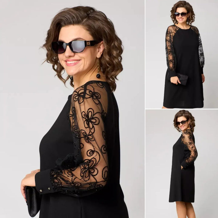Elsie - Elegant Sheer Midi Dress