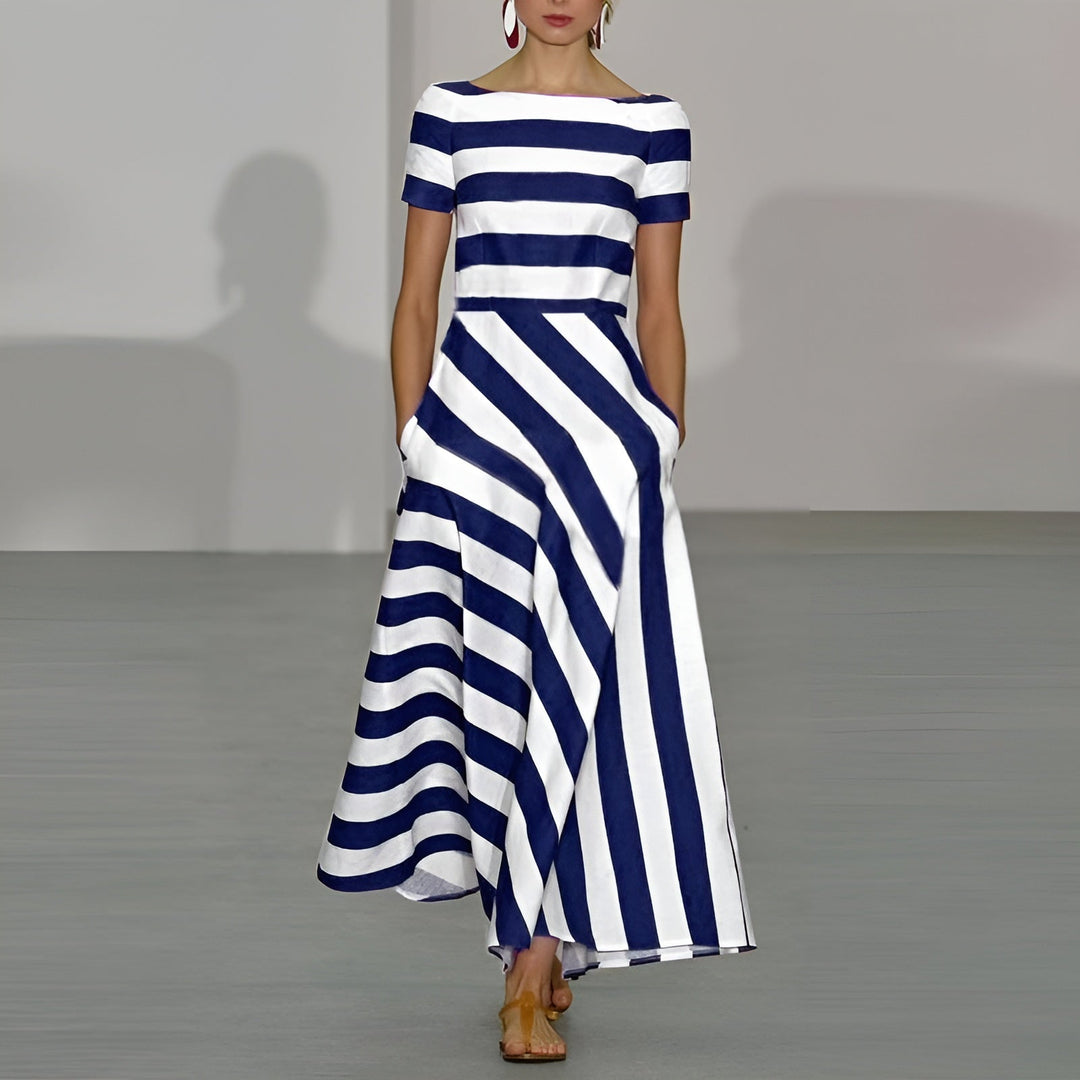 Taryn - Silky Striped Dress