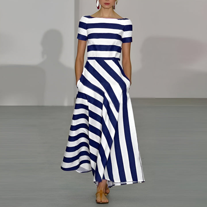 Taryn - Silky Striped Dress