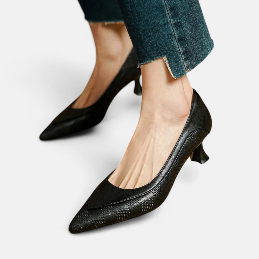 Queenie - Sleek Leather Heels