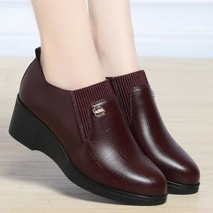 Michelle - Sleek Leather Wedges