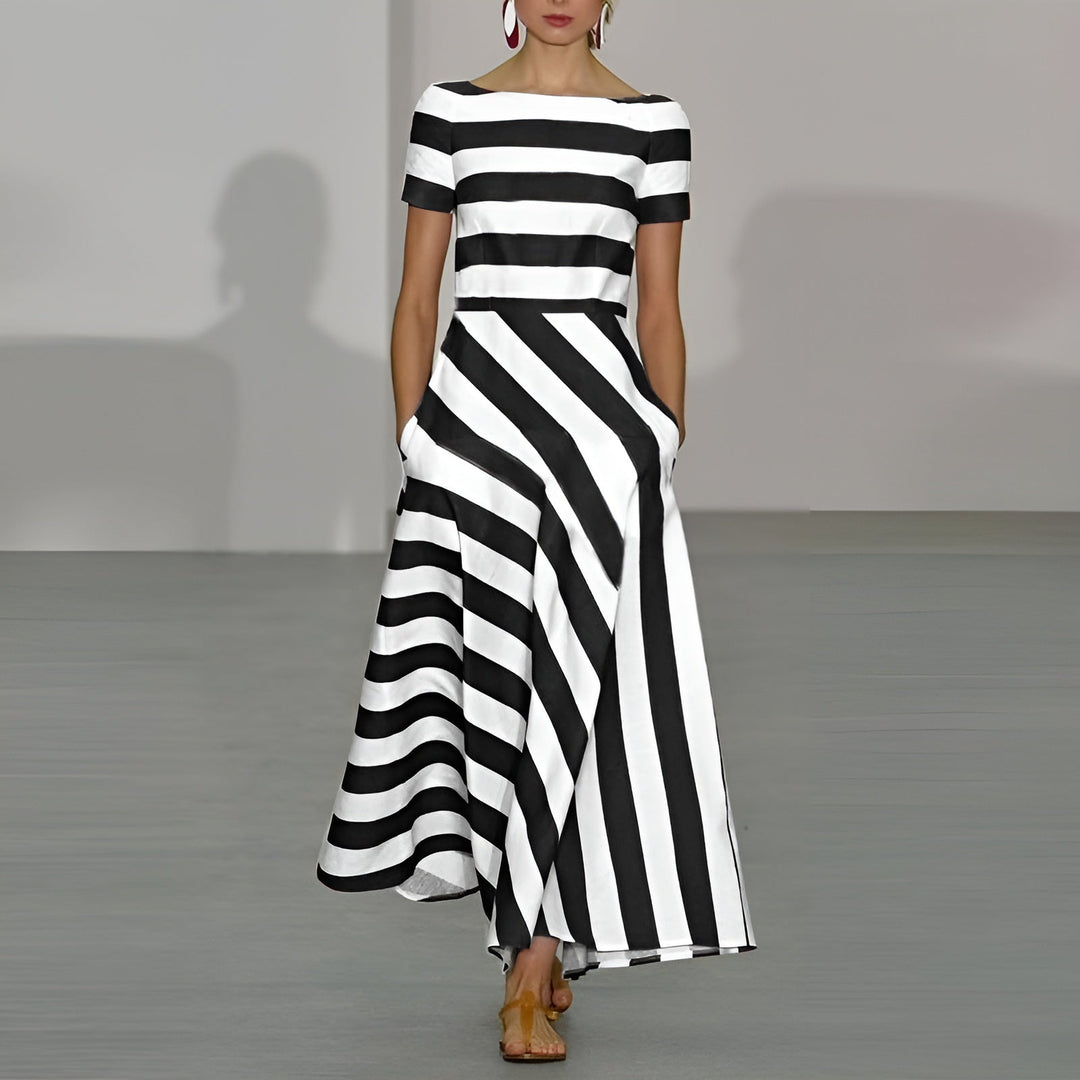 Taryn - Silky Striped Dress