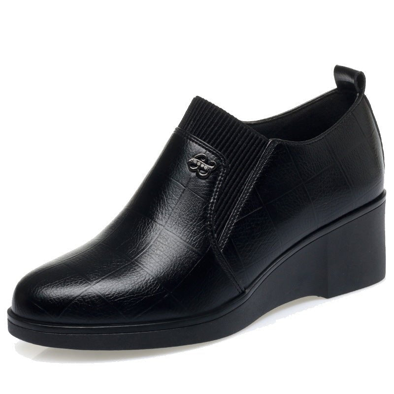 Michelle - Sleek Leather Wedges