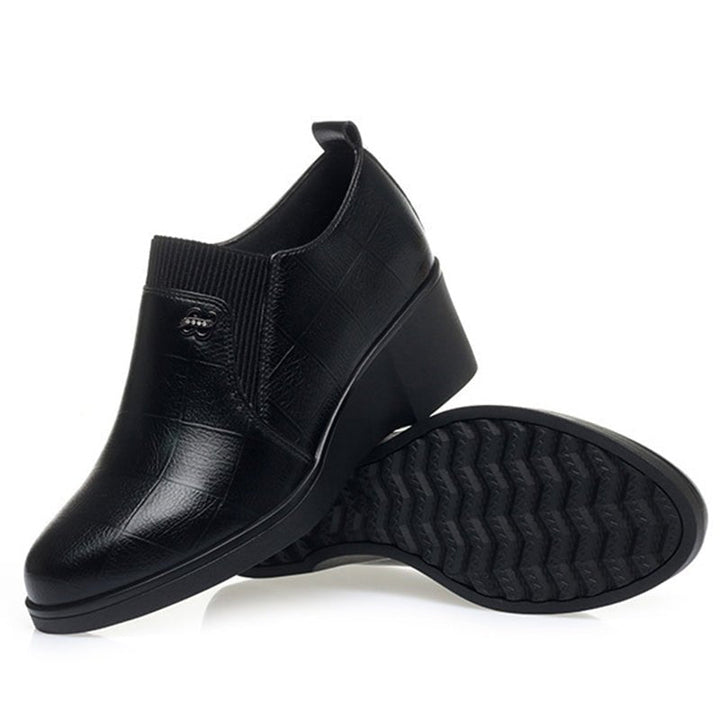 Michelle - Sleek Leather Wedges