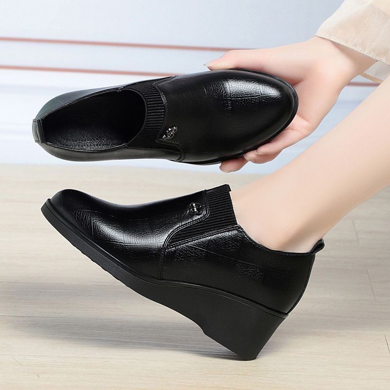 Michelle - Sleek Leather Wedges