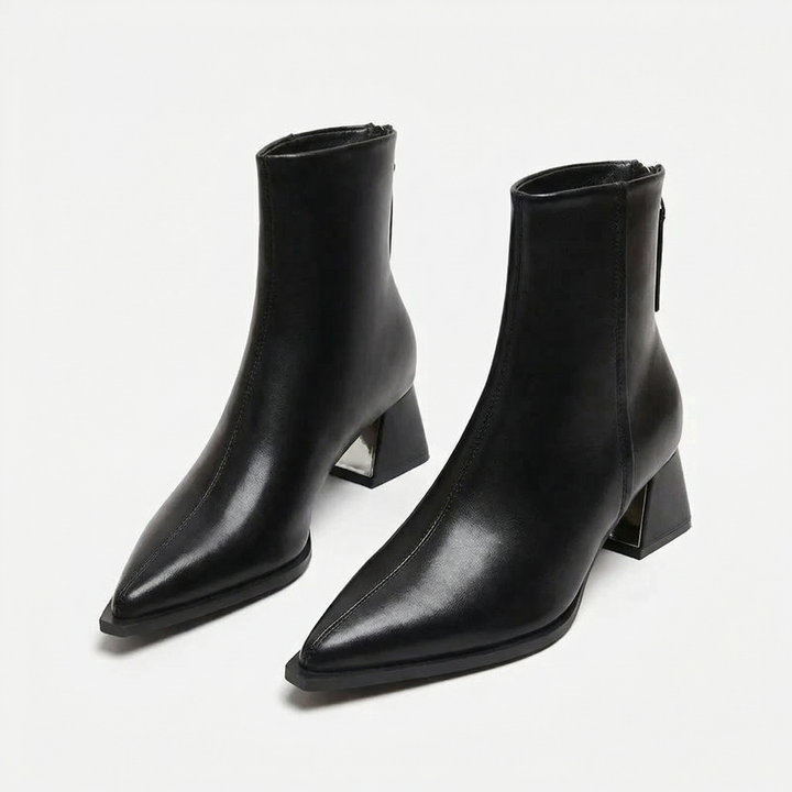Quintessa - Polished Elegance Ankle Boots