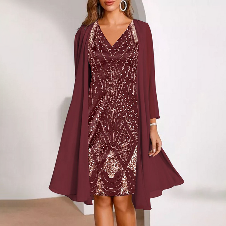 Hailey - Silky Dress Set